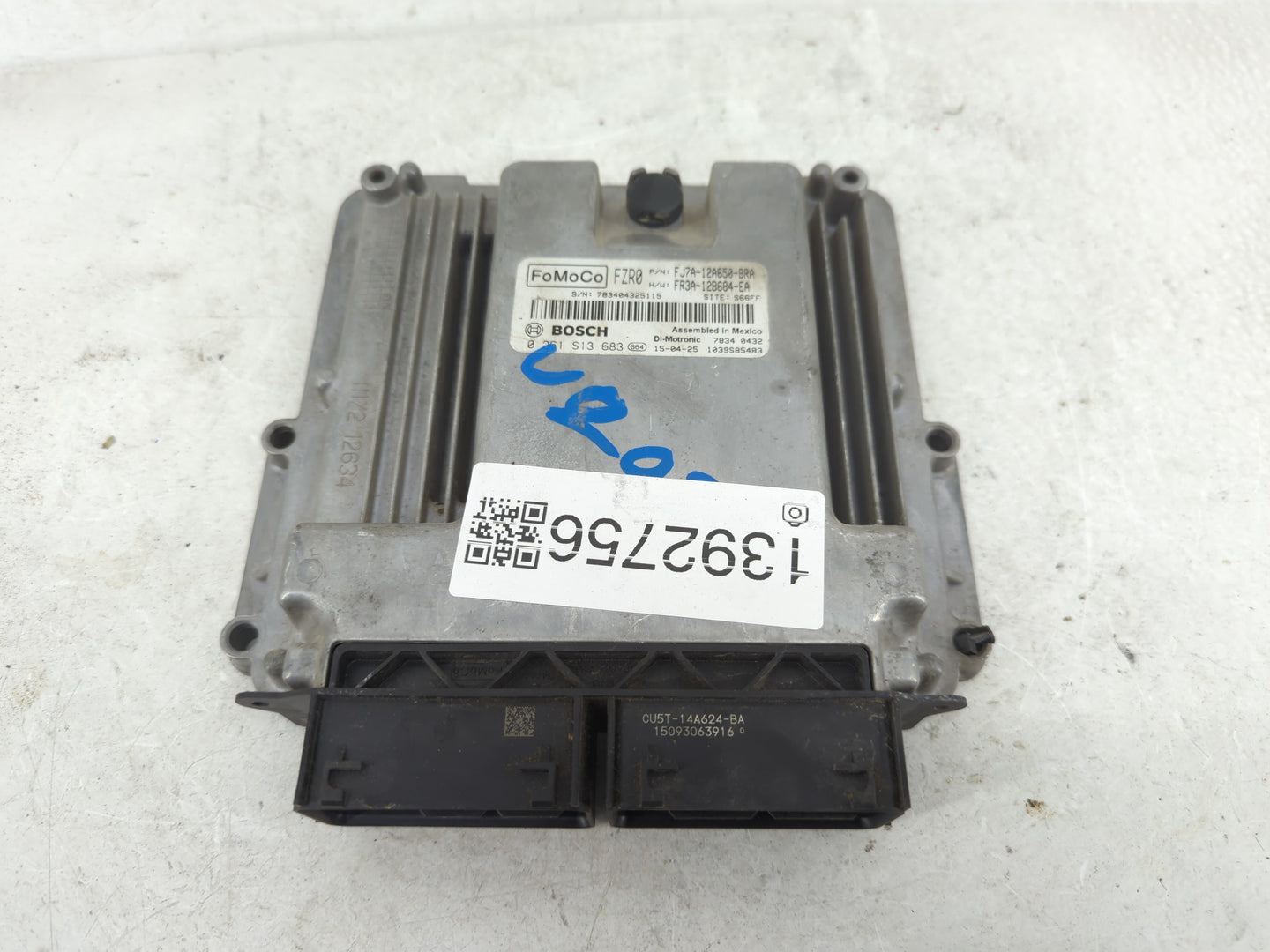 2015 Lincoln Mkc PCM Engine Control Computer ECU ECM PCU OEM P/N:FR3A-12B684-EA FJ7A-12A650-BRA Fits OEM Used Auto Parts - O