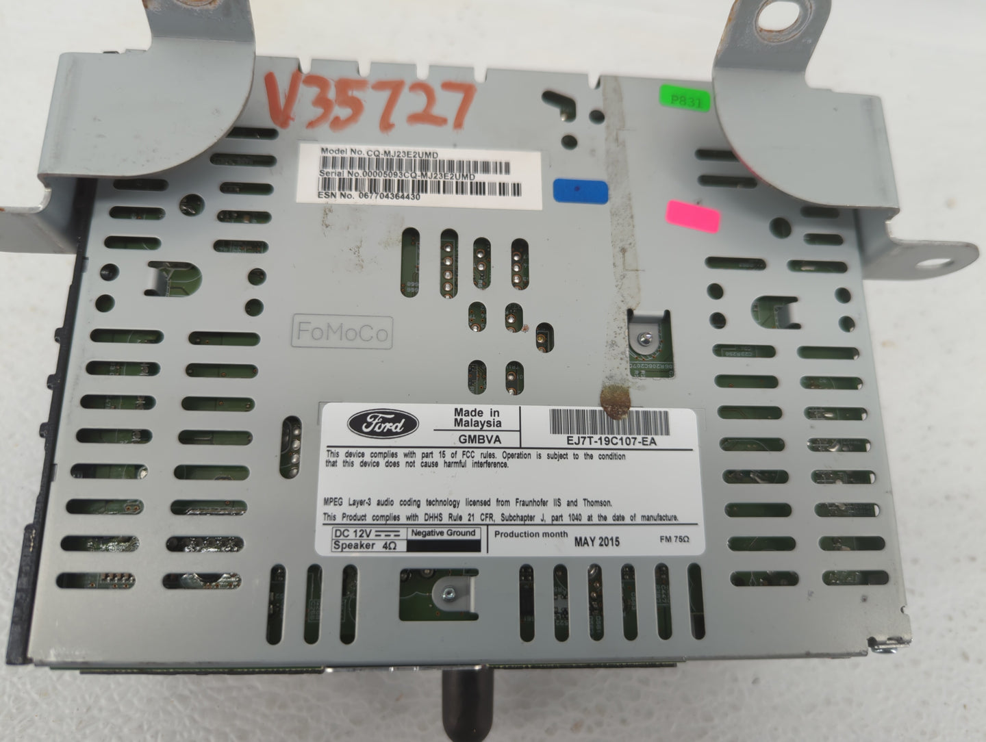 2015-2016 Lincoln Mkc Am Fm Cd Player Radio Receiver - Oemusedautoparts1.com