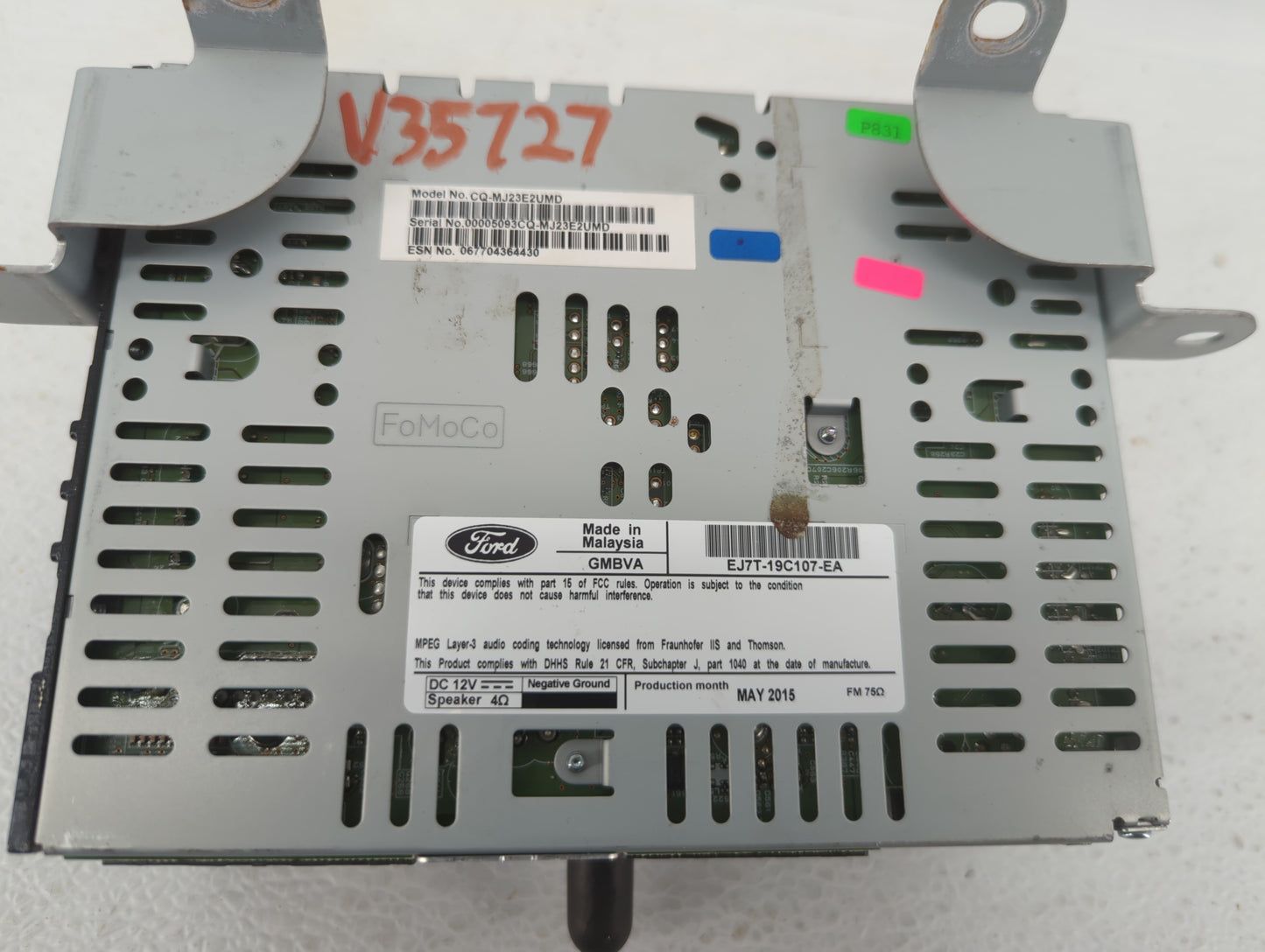 2015-2016 Lincoln Mkc Am Fm Cd Player Radio Receiver - Oemusedautoparts1.com