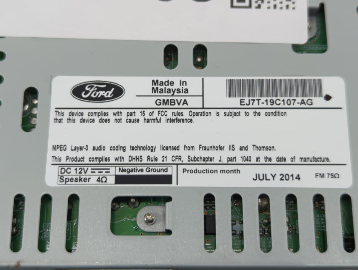 2015-2015 Lincoln Mkc Am Fm Cd Player Radio Receiver 522798 - Oemusedautoparts1.com