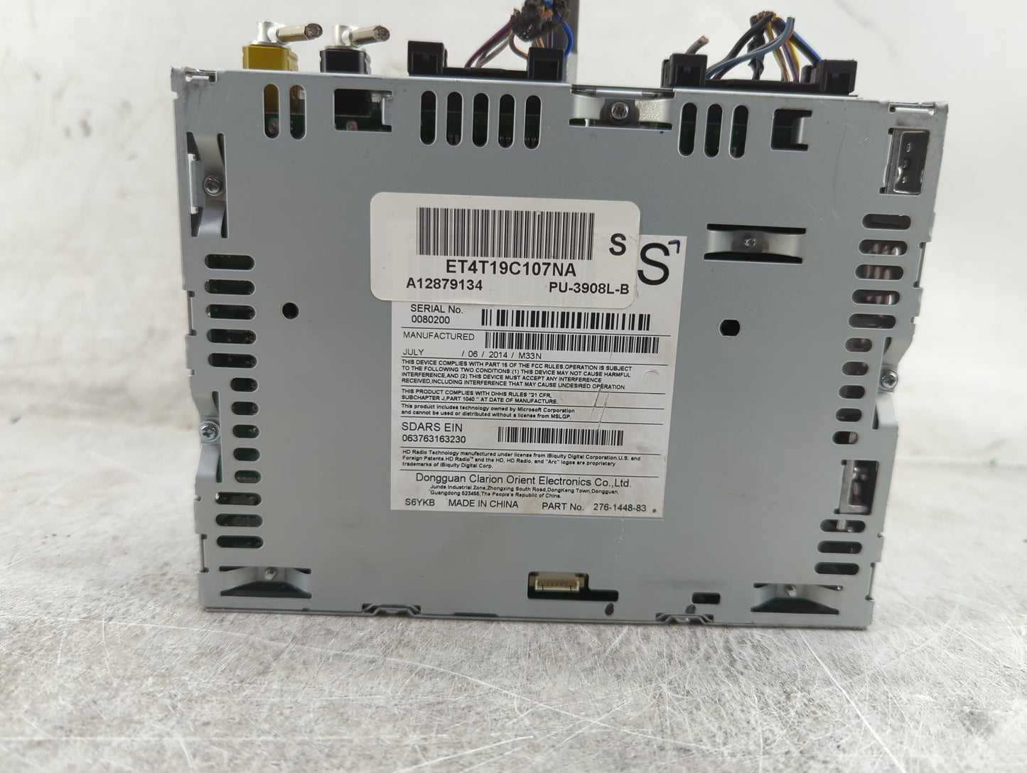 2014-2015 Lincoln Mkx Radio AM FM Cd Player Receiver Replacement P/N:ET4T19C107NA Fits Fits 2014 2015 OEM Used Auto Parts - 