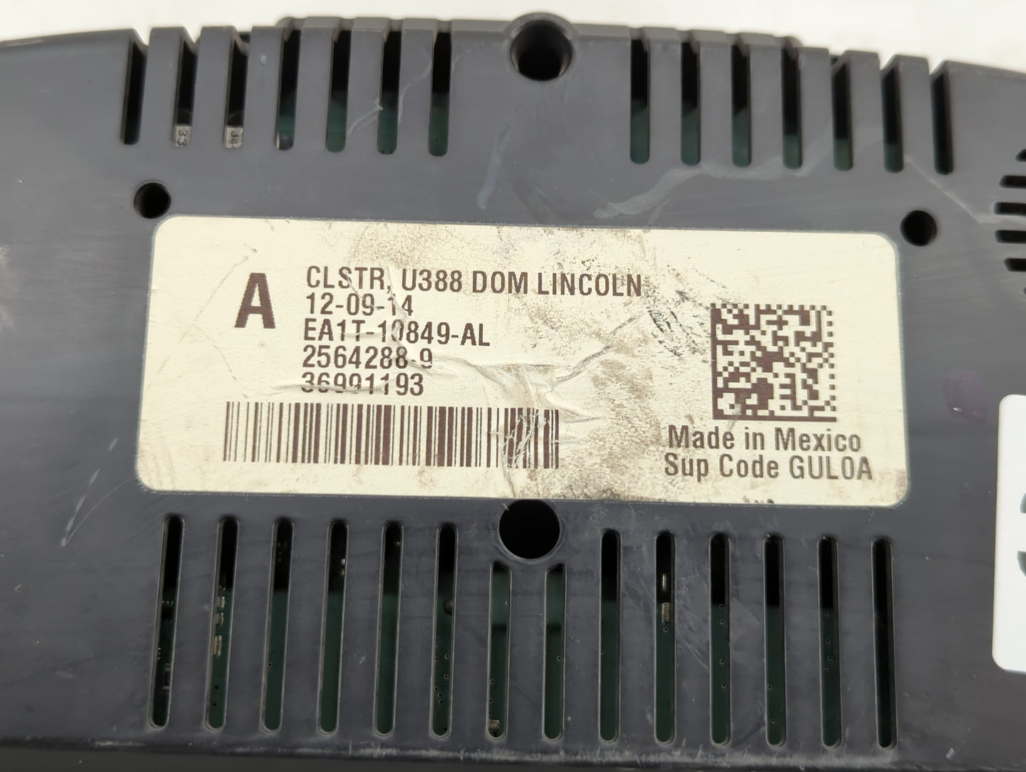 2014-2015 Lincoln Mkx Instrument Cluster Speedometer Gauges P/N:EA1T-10849-AB EA1T-10849-AC, EA1T-10849-AD Fits Fits 2014 20