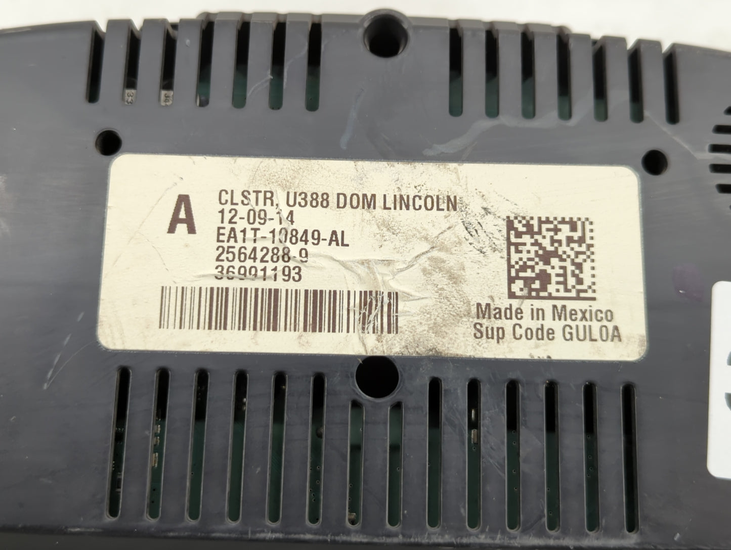 2014-2015 Lincoln Mkx Instrument Cluster Speedometer Gauges P/N:EA1T-10849-AB EA1T-10849-AC, EA1T-10849-AD Fits Fits 2014 20