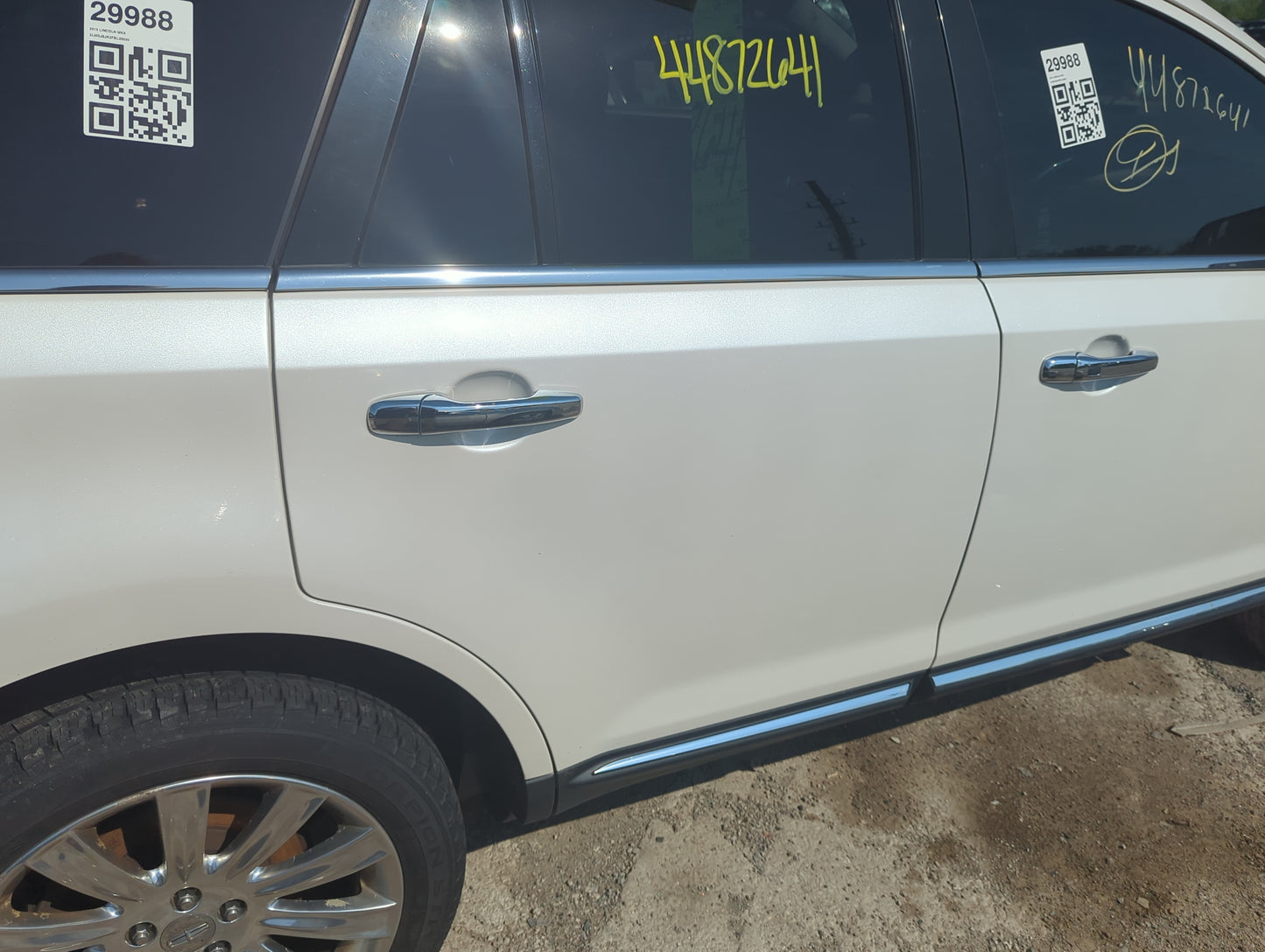 2011-2015 Lincoln Mkx Passenger Rear Door Oem 5016947 - Oemusedautoparts1.com
