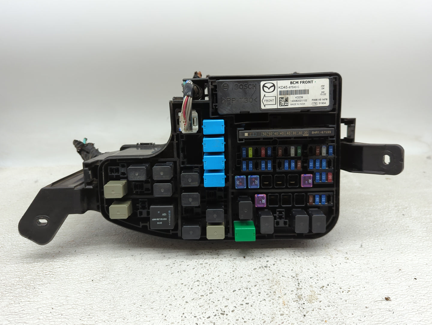 2014-2016 Mazda 3 Fusebox Fuse Box Panel Relay Module P/N:KD45-675X0 Fits Fits 2014 2015 2016 OEM Used Auto Parts - Oemuseda