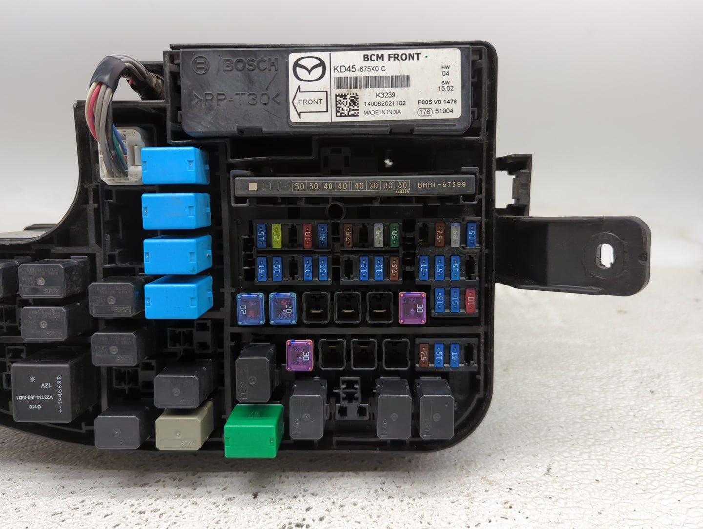 2014-2016 Mazda 3 Fusebox Fuse Box Panel Relay Module P/N:KD45-675X0 Fits Fits 2014 2015 2016 OEM Used Auto Parts - Oemuseda