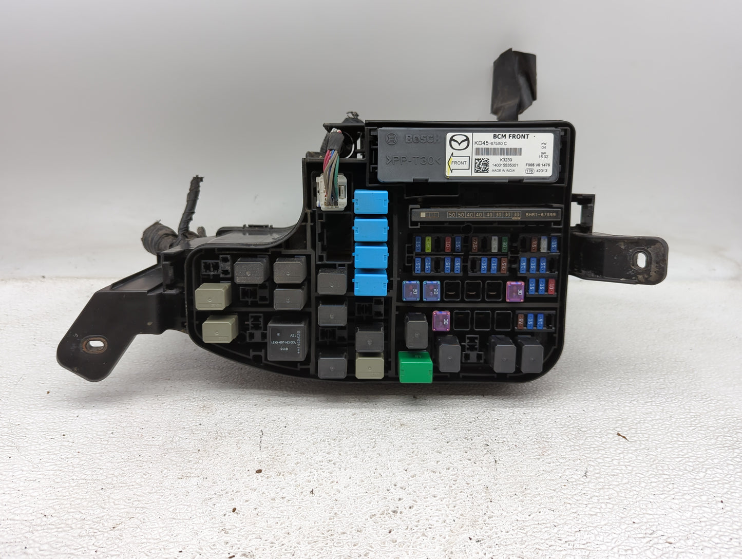 2014-2016 Mazda 3 Fusebox Fuse Box Panel Relay Module P/N:KD45-675X0 Fits Fits 2014 2015 2016 OEM Used Auto Parts - Oemuseda
