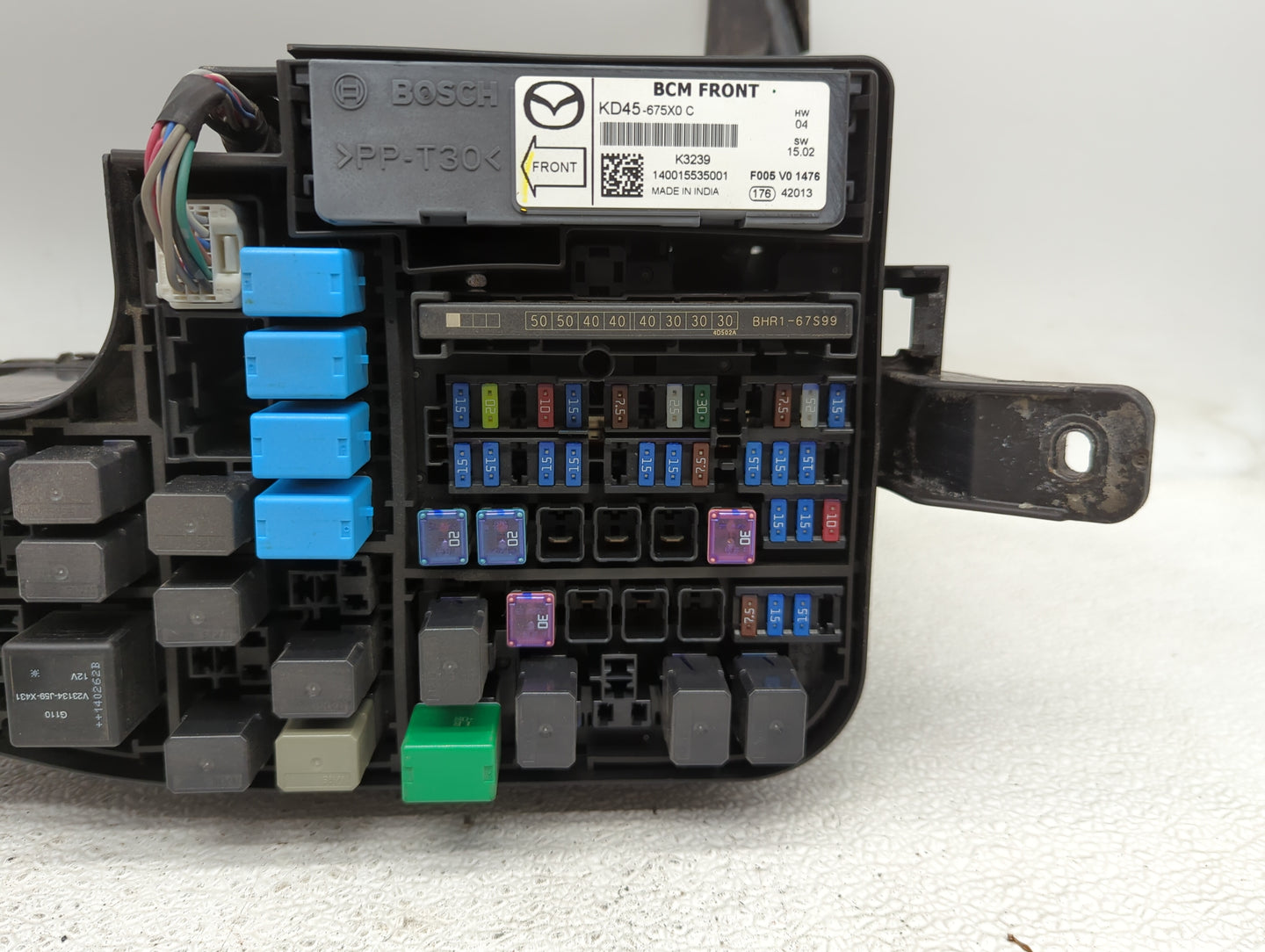 2014-2016 Mazda 3 Fusebox Fuse Box Panel Relay Module P/N:KD45-675X0 Fits Fits 2014 2015 2016 OEM Used Auto Parts - Oemuseda