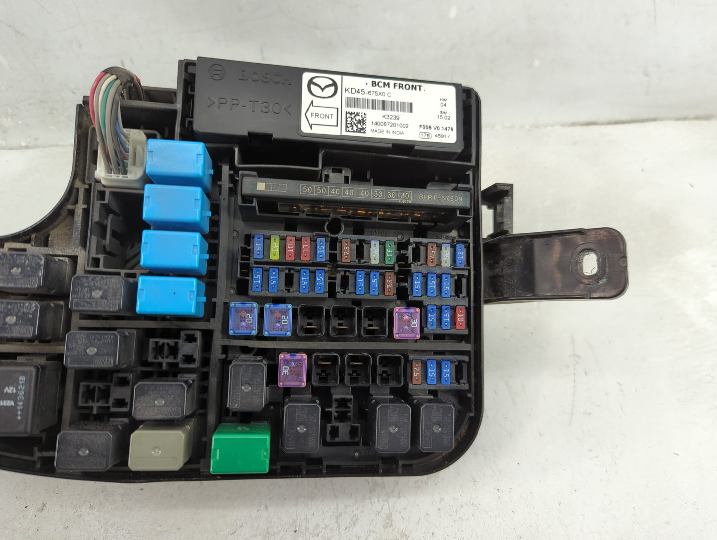 2014-2016 Mazda 3 Fusebox Fuse Box Panel Relay Module P/N:KD45-675X0 C Fits Fits 2014 2015 2016 OEM Used Auto Parts - Oemuse