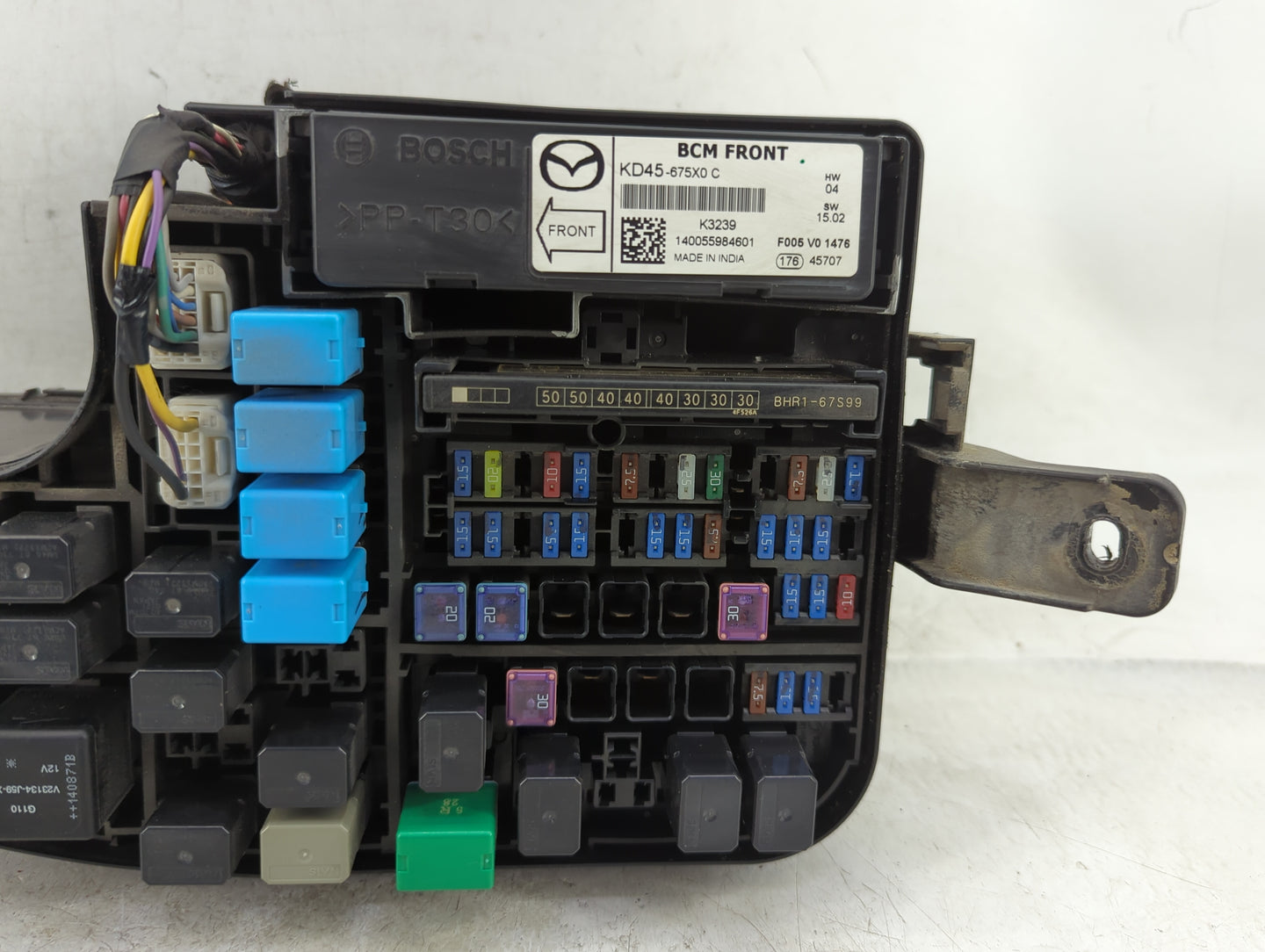2014-2016 Mazda 3 Fusebox Fuse Box Panel Relay Module P/N:KD45-675X0 Fits Fits 2014 2015 2016 OEM Used Auto Parts - Oemuseda