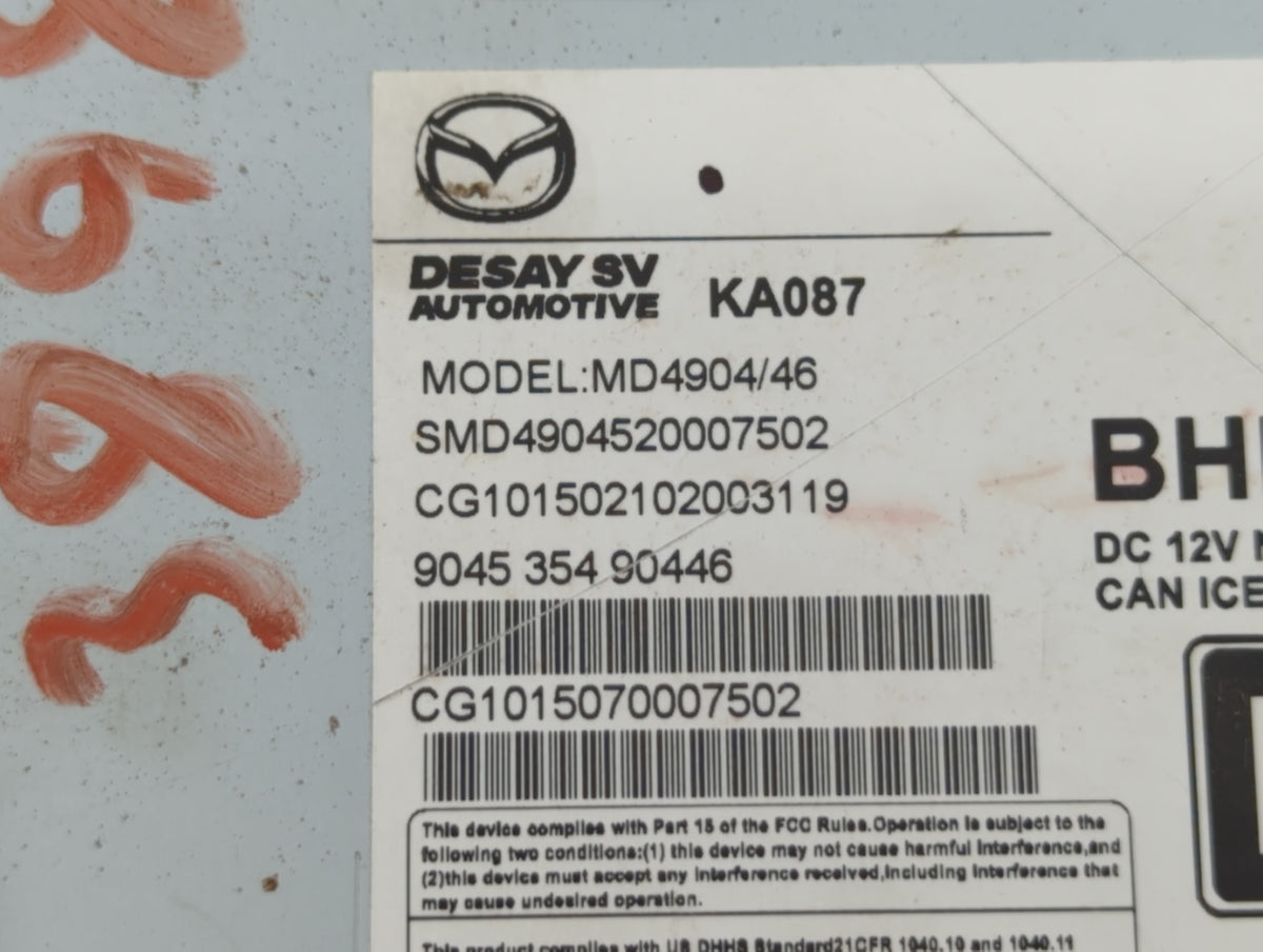 2014-2018 Mazda 3 Am Fm Cd Player Radio Receiver 440664 - Oemusedautoparts1.com