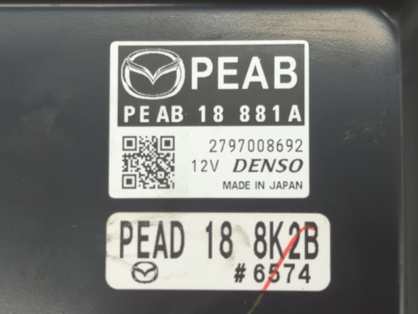 2014-2016 Mazda 3 PCM Engine Control Computer ECU ECM PCU OEM P/N:PEAB 18 881A PEDH 18 881 Fits Fits 2014 2015 2016 OEM Used
