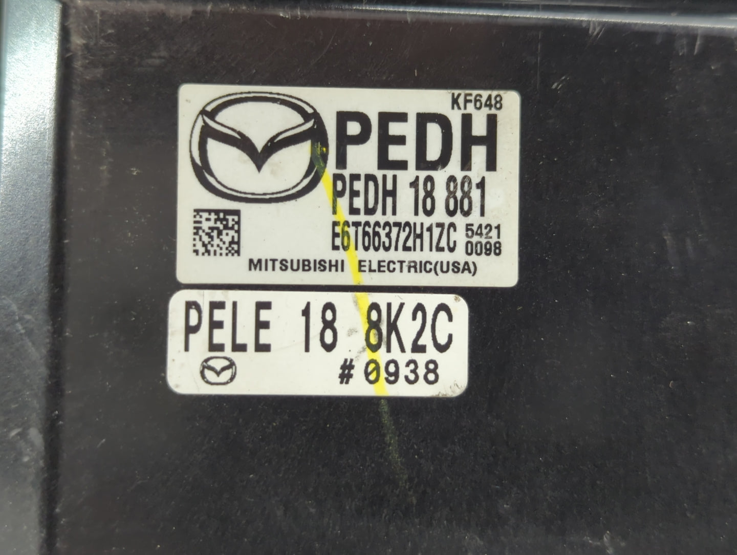 2014-2016 Mazda 3 PCM Engine Control Computer ECU ECM PCU OEM P/N:PEDH 18 881 PE19 18 881A Fits Fits 2014 2015 2016 OEM Used