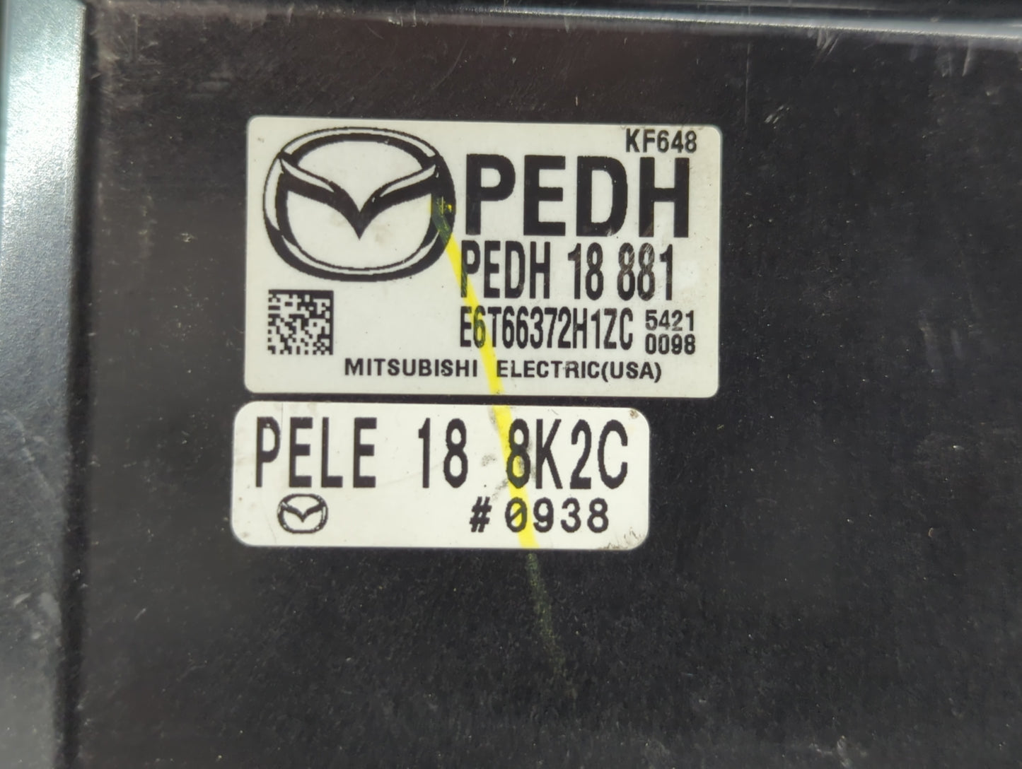 2014-2016 Mazda 3 PCM Engine Control Computer ECU ECM PCU OEM P/N:PEDH 18 881 PE19 18 881A Fits Fits 2014 2015 2016 OEM Used