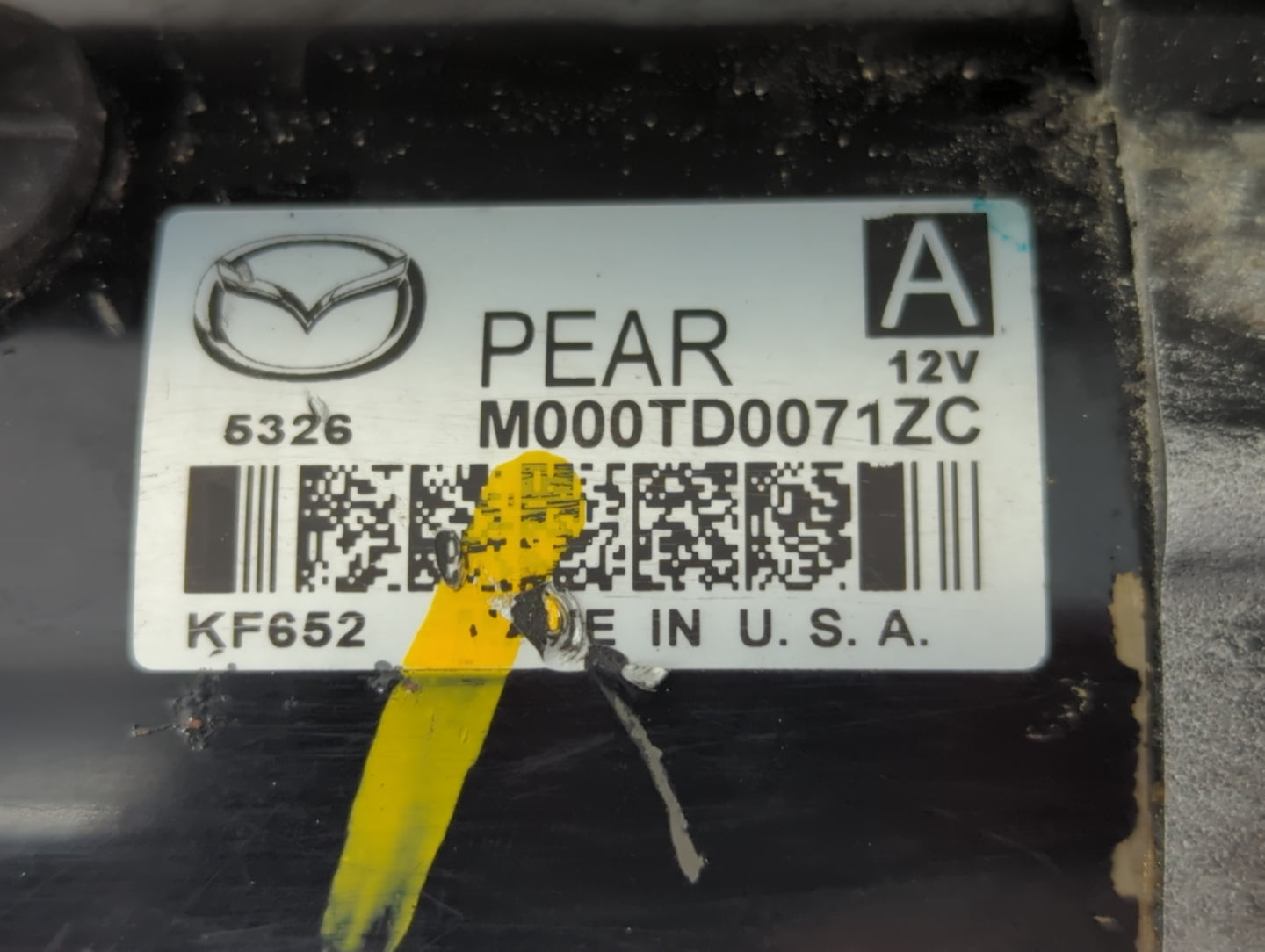 2012-2022 Mazda 3 Car Starter Motor Solenoid OEM P/N:M000TD0071ZC Fits Fits 2012 2013 2014 2015 2016 2017 2018 2019 2020 202