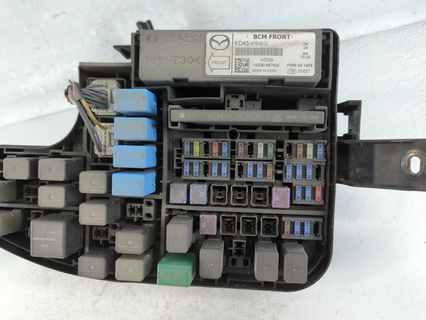 2014-2016 Mazda 3 Fusebox Fuse Box Panel Relay Module P/N:KD45-675X0 C Fits Fits 2014 2015 2016 OEM Used Auto Parts - Oemuse