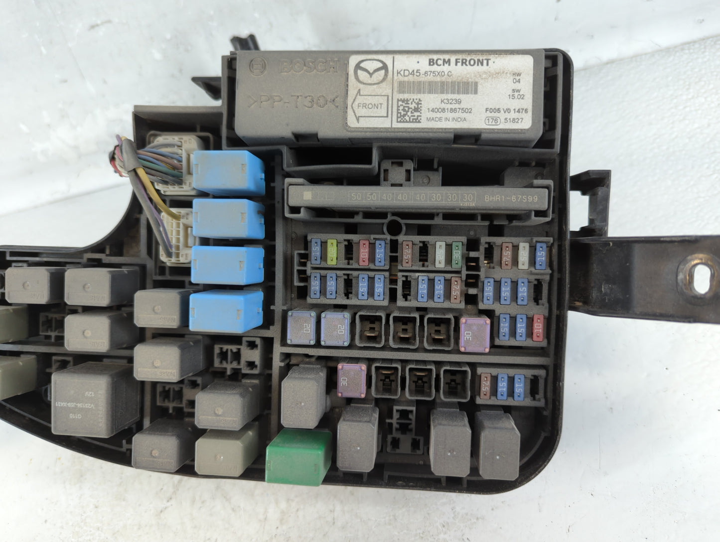2014-2016 Mazda 3 Fusebox Fuse Box Panel Relay Module P/N:KD45-675X0 C Fits Fits 2014 2015 2016 OEM Used Auto Parts - Oemuse