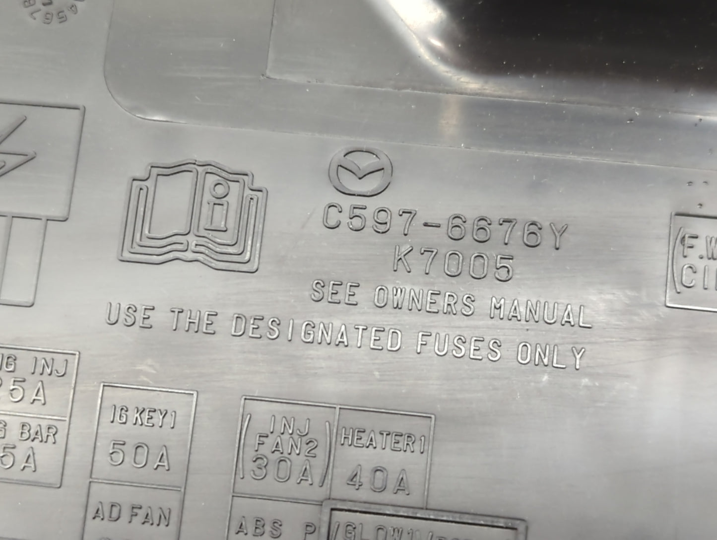 2012-2017 Mazda 5 Fusebox Fuse Box Panel Relay Module P/N:C597-6676Y Fits Fits 2012 2013 2014 2015 2016 2017 OEM Used Auto P