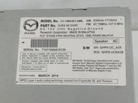 2014-2015 Mazda 6 Radio AM FM Cd Player Receiver Replacement P/N:GJS2 66 DV0C Fits Fits 2013 2014 2015 2016 OEM Used Auto Pa
