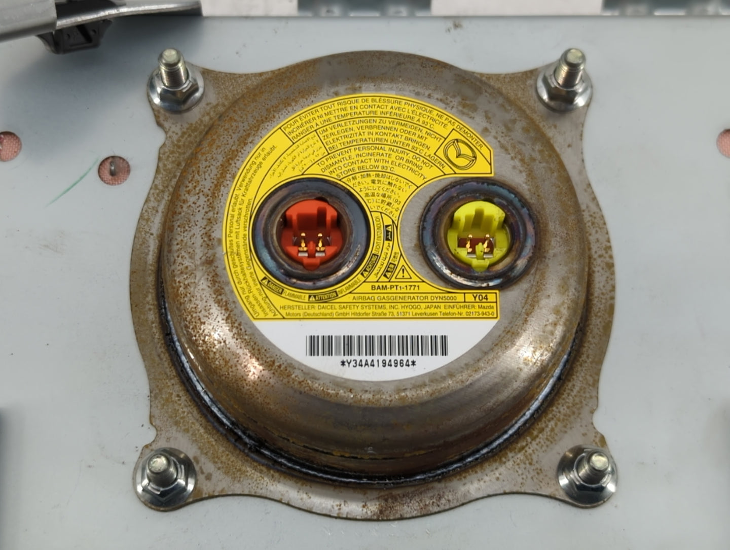2014-2016 Mazda 6 Air Bag Passenger Right Dashboard OEM P/N:GJR957K50 Fits Fits 2014 2015 2016 OEM Used Auto Parts - Oemused