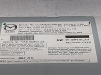 2014-2015 Mazda 6 Radio AM FM Cd Player Receiver Replacement P/N:CV-VM42E0JMB GJS1 66 DV0C, GHP9-UC_A31 Fits Fits 2014 2015 