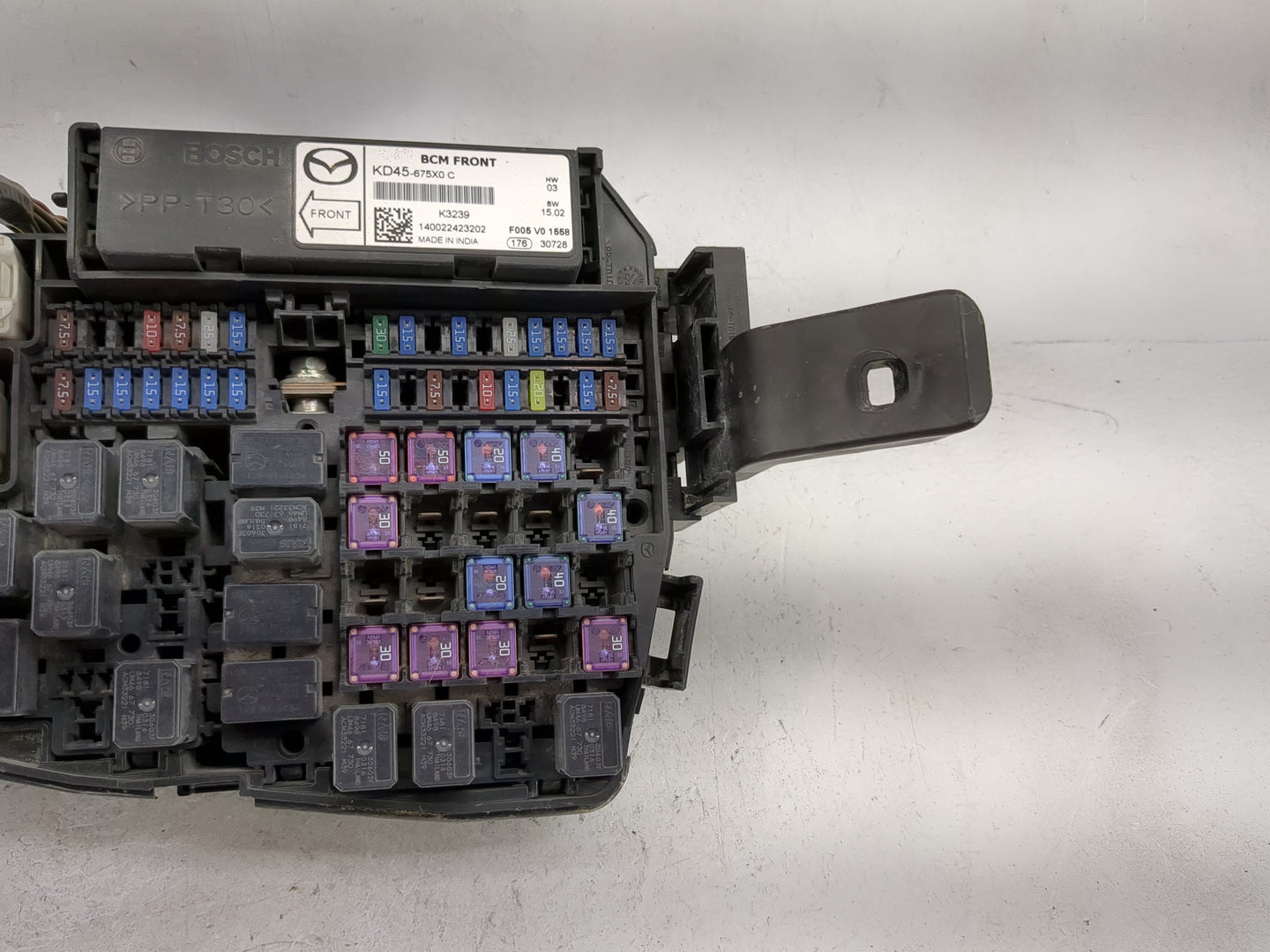 2015 Mazda 6 Fusebox Fuse Box Panel Relay Module P/N:KD45-675X0 C KD45675X0C Fits Fits 2014 2016 OEM Used Auto Parts - Oemus