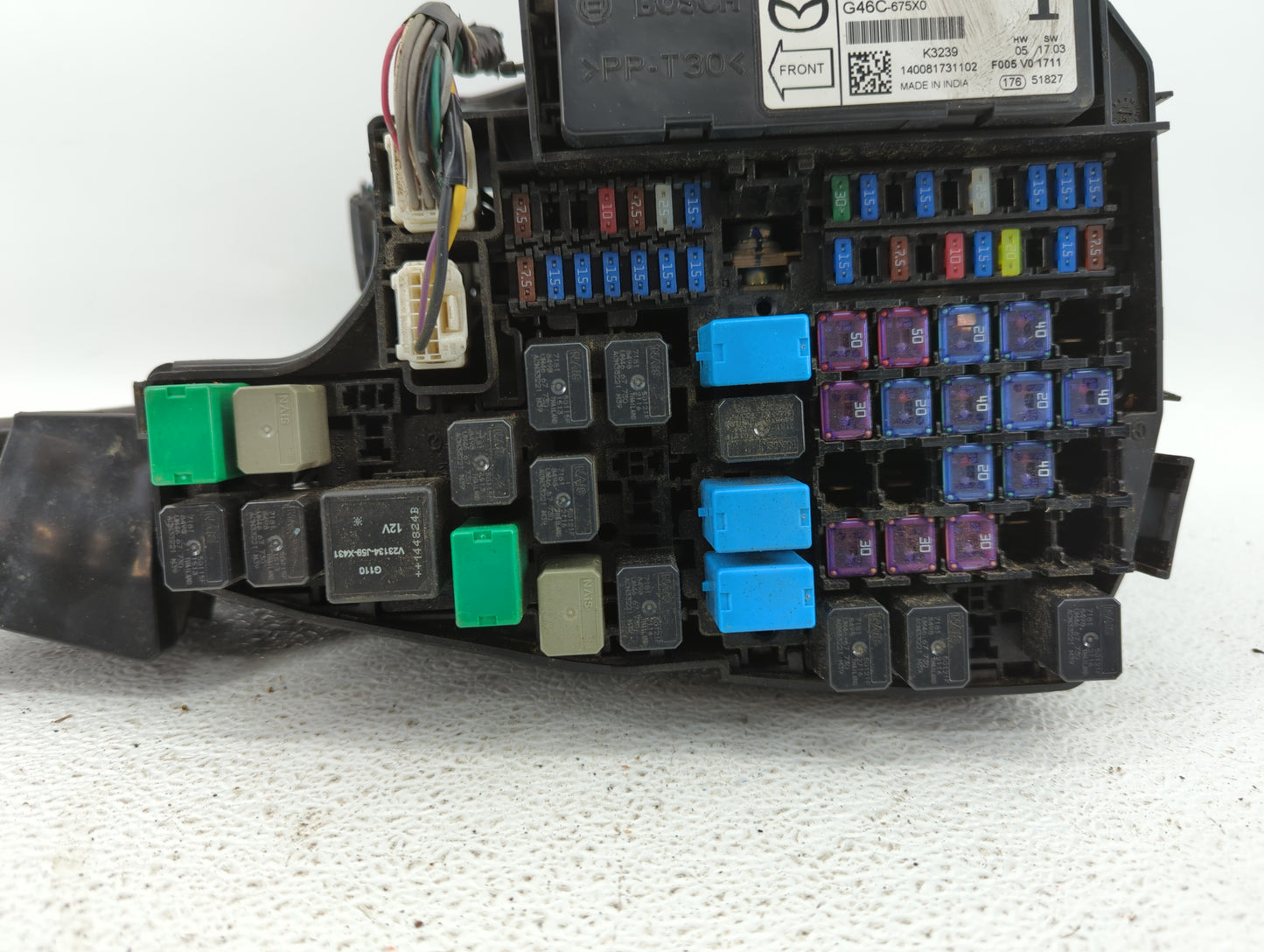 2014 Mazda 6 Fusebox Fuse Box Panel Relay Module P/N:G46C-675X0 KD45-675X0-C, 518954020A, KD47-66767 Fits OEM Used Auto Part