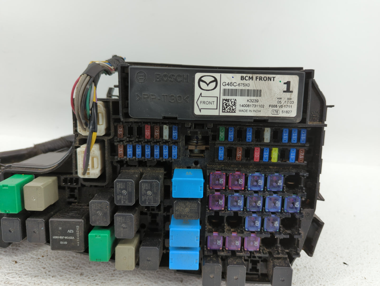 2014 Mazda 6 Fusebox Fuse Box Panel Relay Module P/N:G46C-675X0 KD45-675X0-C, 518954020A, KD47-66767 Fits OEM Used Auto Part