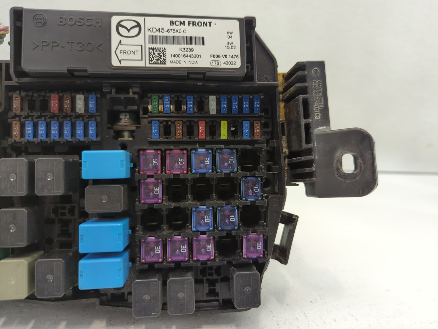 2014-2016 Mazda 6 Fusebox Fuse Box Panel Relay Module P/N:PP-TD10 7154-7633-30, KD45-66767 Fits Fits 2014 2015 2016 OEM Used