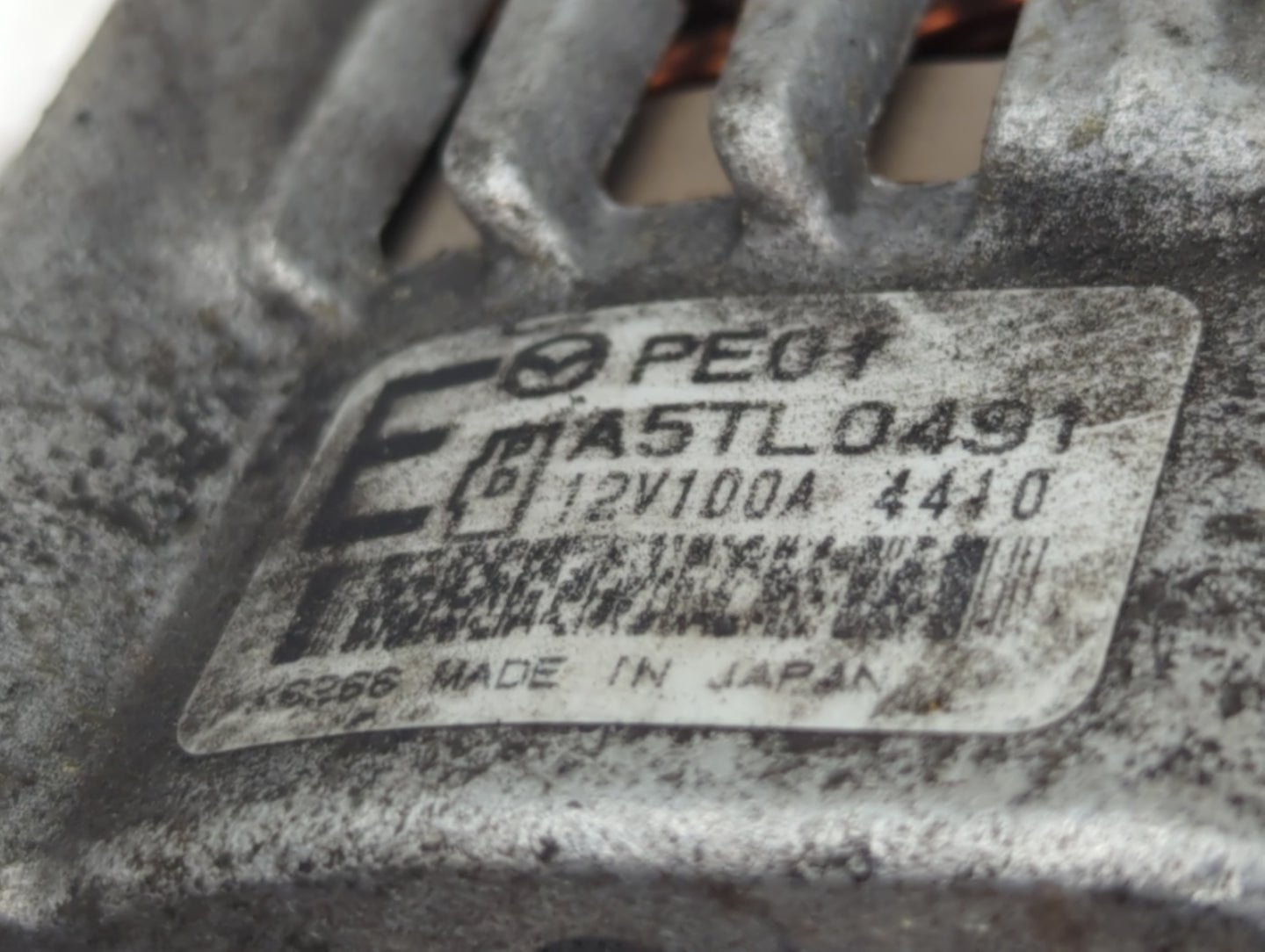 2014-2016 Mazda 6 Alternator Replacement Generator Charging Assembly Engine OEM P/N:12V100A 4410 A5TL0491 Fits OEM Used Auto