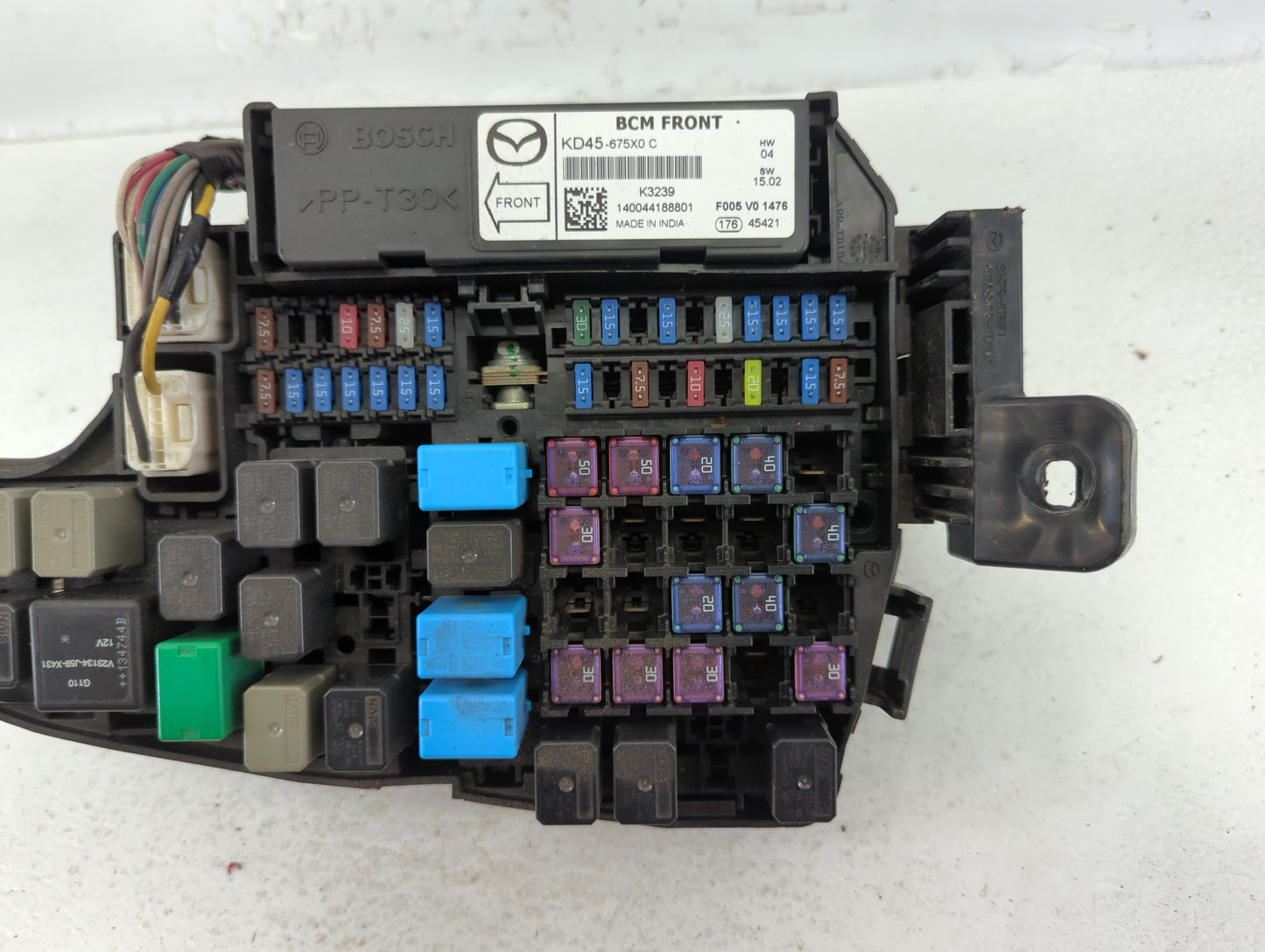 2014-2016 Mazda 6 Fusebox Fuse Box Panel Relay Module P/N:KD45 66760 K7005 Fits Fits 2014 2015 2016 OEM Used Auto Parts - Oe
