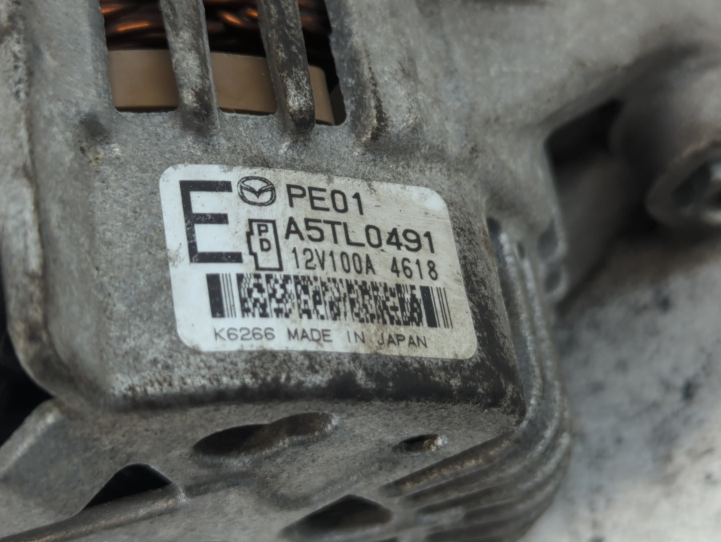 2014-2016 Mazda 6 Alternator Replacement Generator Charging Assembly Engine OEM P/N:A5TL0491 Fits Fits 2013 2014 2015 2016 2