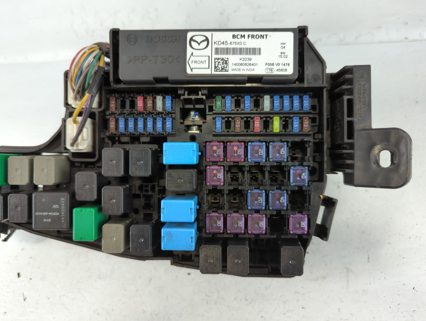 2014-2016 Mazda 6 Fusebox Fuse Box Panel Relay Module P/N:KD45 66760 K7005 Fits Fits 2014 2015 2016 OEM Used Auto Parts - Oe