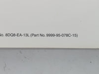 2015 Mazda 6 Owners Manual Book Guide P/N:9999-95-078C-15 OEM Used Auto Parts - Oemusedautoparts1.com