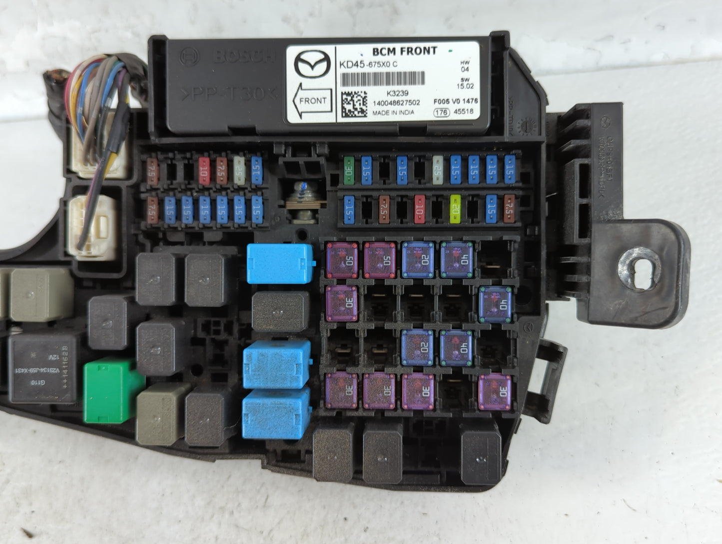 2014-2016 Mazda 6 Fusebox Fuse Box Panel Relay Module P/N:KD45 66760 K7005 Fits Fits 2014 2015 2016 OEM Used Auto Parts - Oe