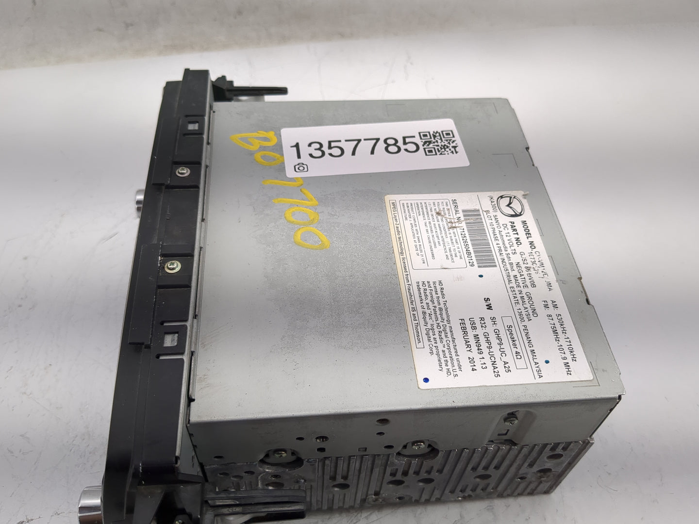 2013-2016 Mazda Cx-5 Radio AM FM Cd Player Receiver Replacement P/N:GJS2 66 DV0B Fits Fits 2013 2014 2015 2016 OEM Used Auto