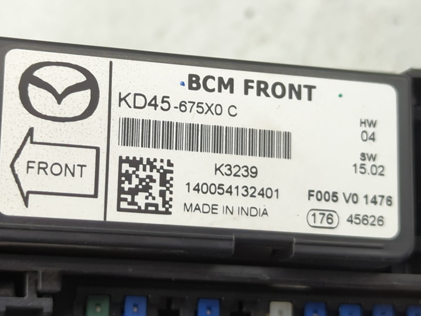 2013-2022 Mazda Cx-5 Fusebox Fuse Box Panel Relay Module P/N:KD45-675X0 Fits OEM Used Auto Parts - Oemusedautoparts1.com