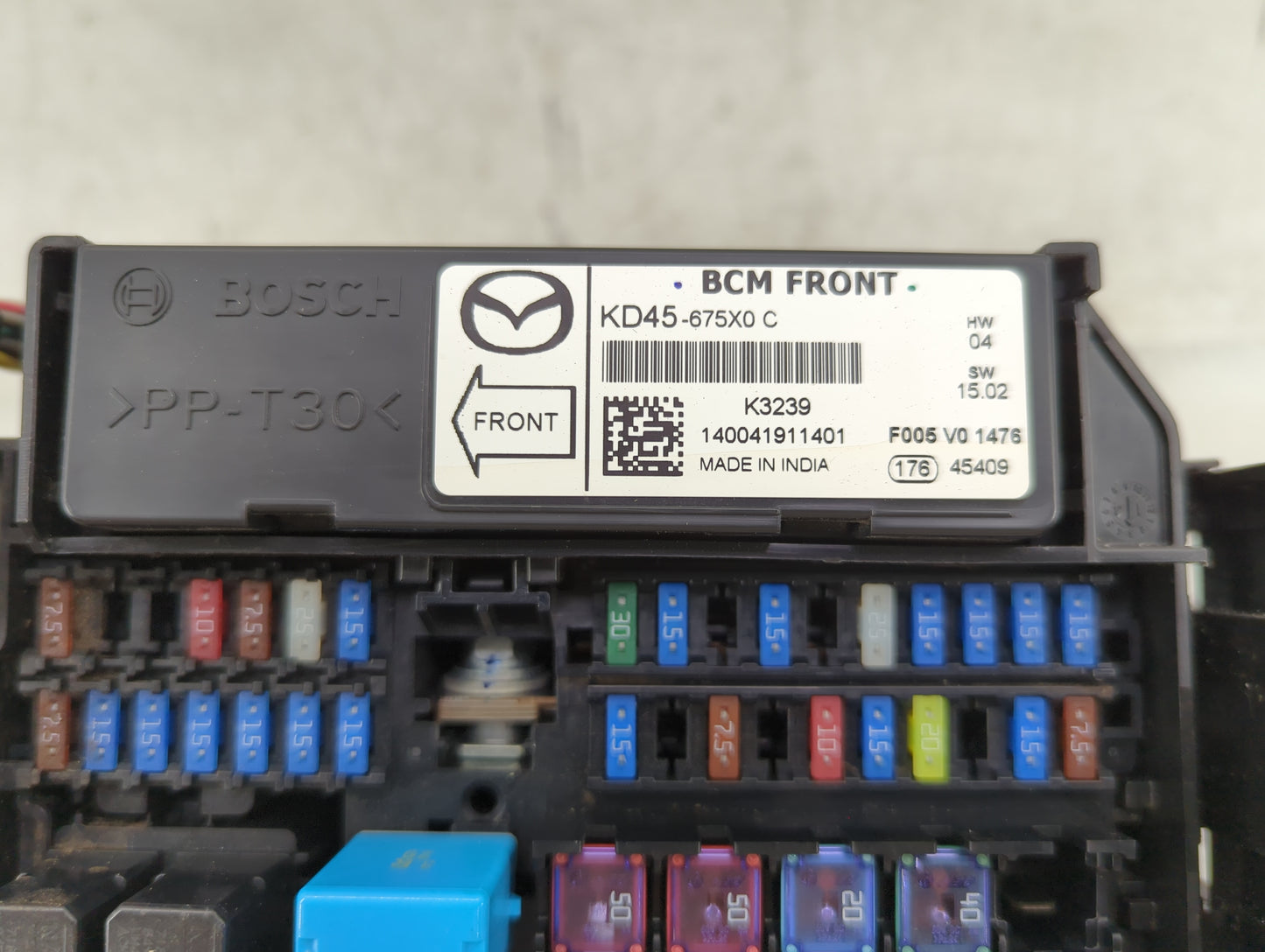 2013-2022 Mazda Cx-5 Fusebox Fuse Box Panel Relay Module P/N:KD45-675X0 Fits OEM Used Auto Parts - Oemusedautoparts1.com
