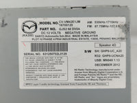 2015 Mazda Cx-5 Radio AM FM Cd Player Receiver Replacement P/N:GJS2 66 DV0A GJS2 66 DV0C Fits OEM Used Auto Parts - Oemuseda