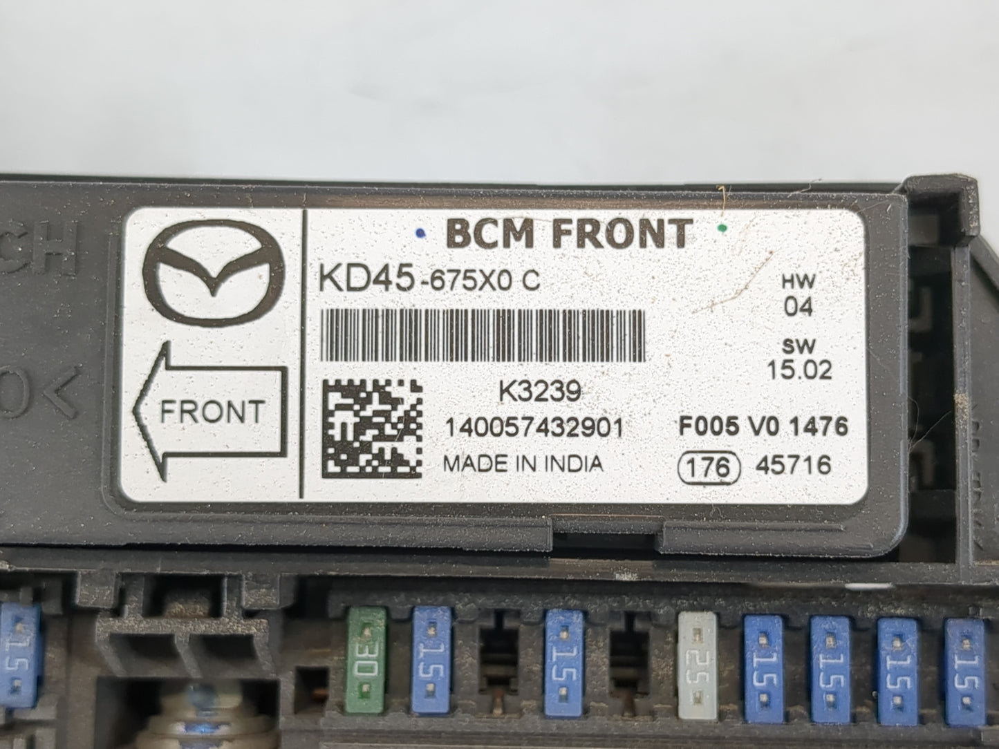2013-2015 Mazda Cx-9 Fusebox Fuse Box Panel Relay Module P/N:KD45-675X0 Fits Fits 2013 2014 2015 OEM Used Auto Parts - Oemus
