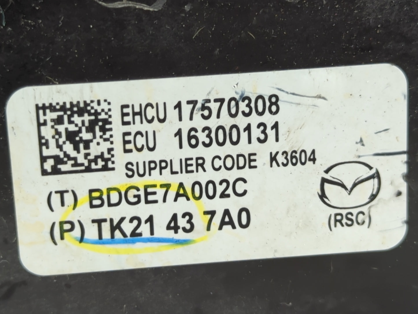 2013-2015 Mazda Cx-9 ABS Pump Control Module Replacement P/N:16300131 17570308, TK21 43 7A0 Fits Fits 2013 2014 2015 OEM Use