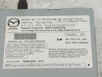 2013-2015 Mazda Cx-9 Radio AM FM Cd Player Receiver Replacement P/N:CV-VM72E0JMB TK2166DV0C, TK21-UC_A24 Fits Fits 2013 2014