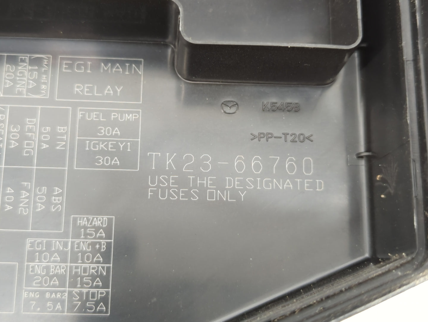 2013-2015 Mazda Cx-9 Fusebox Fuse Box Panel Relay Module P/N:TK24-66760 Fits Fits 2013 2014 2015 OEM Used Auto Parts - Oemus