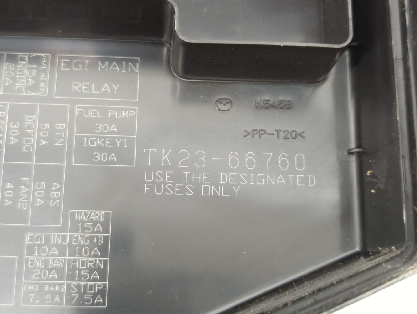 2013-2015 Mazda Cx-9 Fusebox Fuse Box Panel Relay Module P/N:TK24-66760 Fits Fits 2013 2014 2015 OEM Used Auto Parts - Oemus