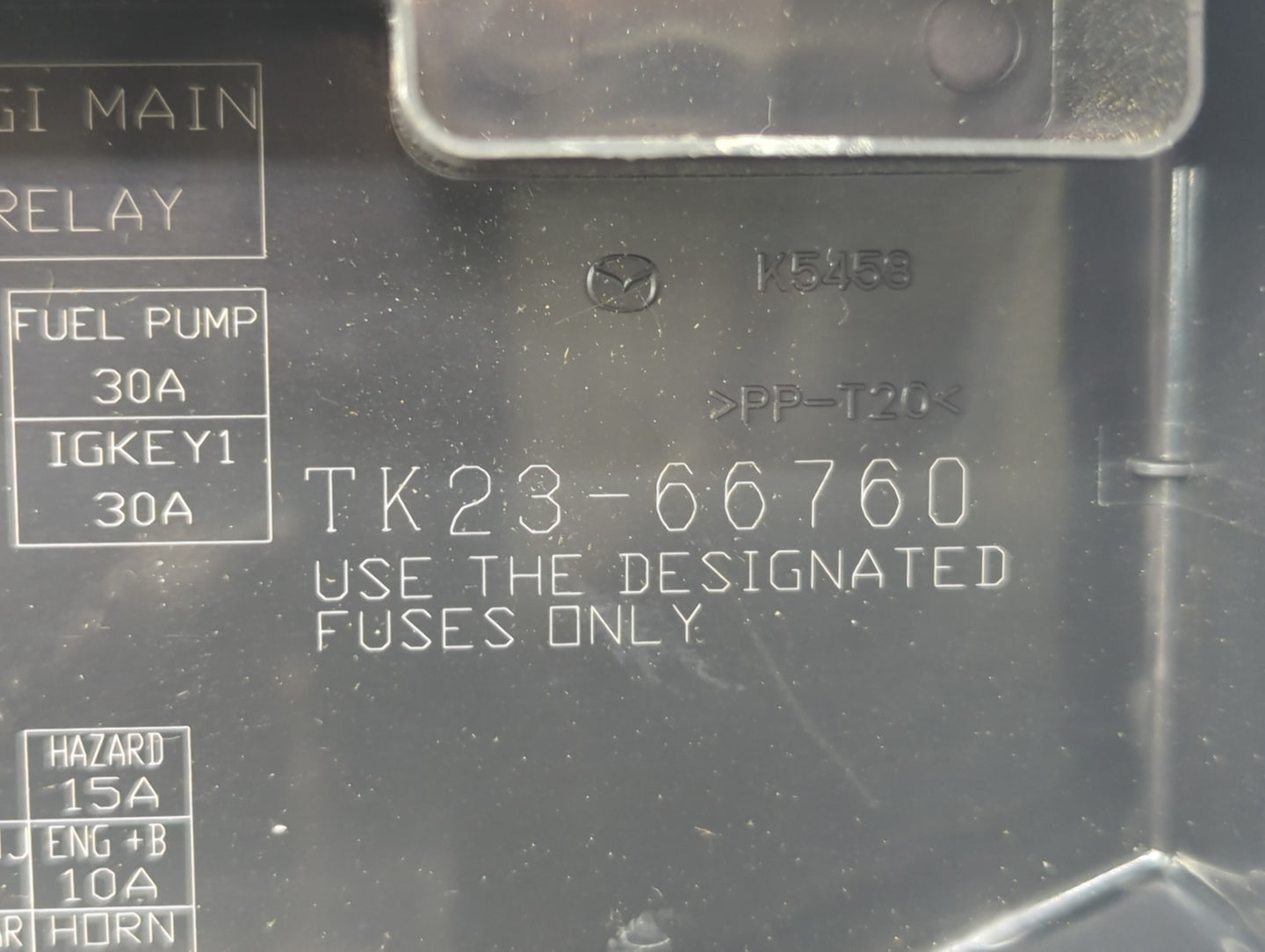 2013-2015 Mazda Cx-9 Fusebox Fuse Box Panel Relay Module P/N:TK23-66760 Fits Fits 2013 2014 2015 OEM Used Auto Parts - Oemus