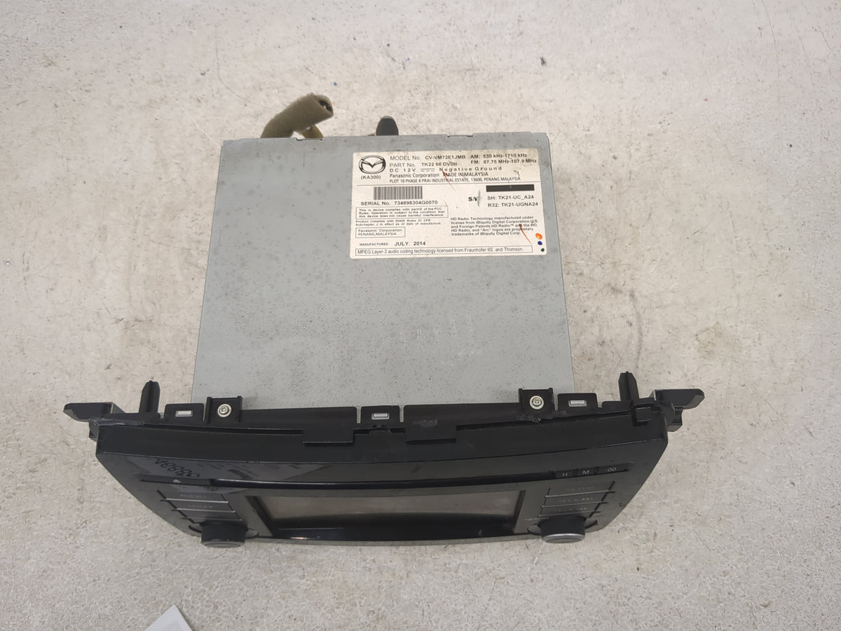 2015 Mazda Cx9 Radio AM FM Cd Player Receiver Replacement P/N:CV-VM72E1JMB TK2266DV0B, TK21-UC_A24, TK21-UGNA24 Fits OEM Use