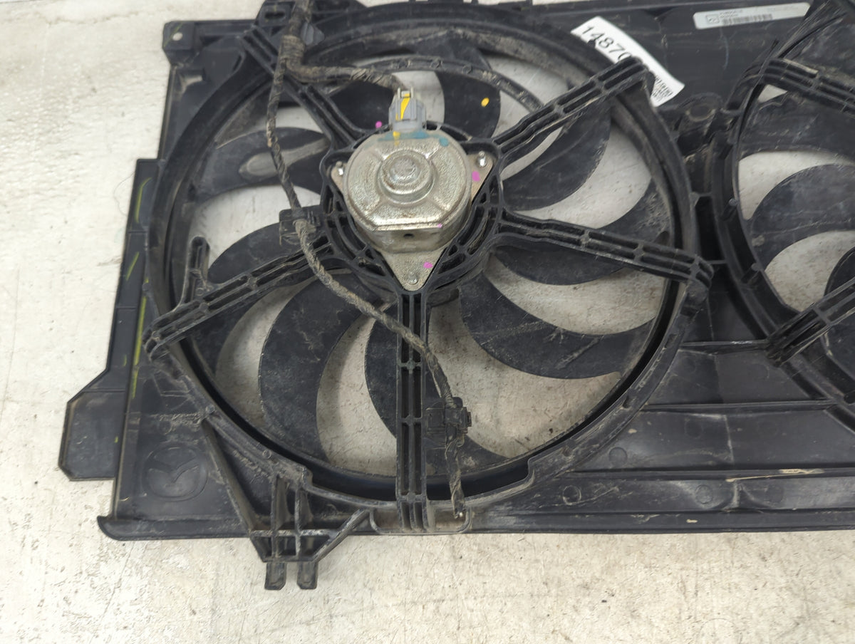 2015 Mazda Mazda3 Electric Radiator Cooling Fan Motor Assembly P/N:21460C811E 487C811B Fits Fits 2016 2017 2018 OEM Used Aut