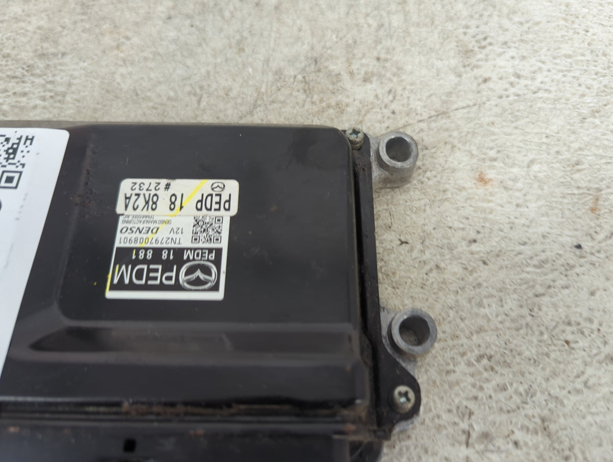 2015 Mazda Mazda3 PCM Engine Control Computer ECU ECM PCU OEM P/N:PEDP 18 8K2A PEDM 18 881, TN279700890 Fits OEM Used Auto P