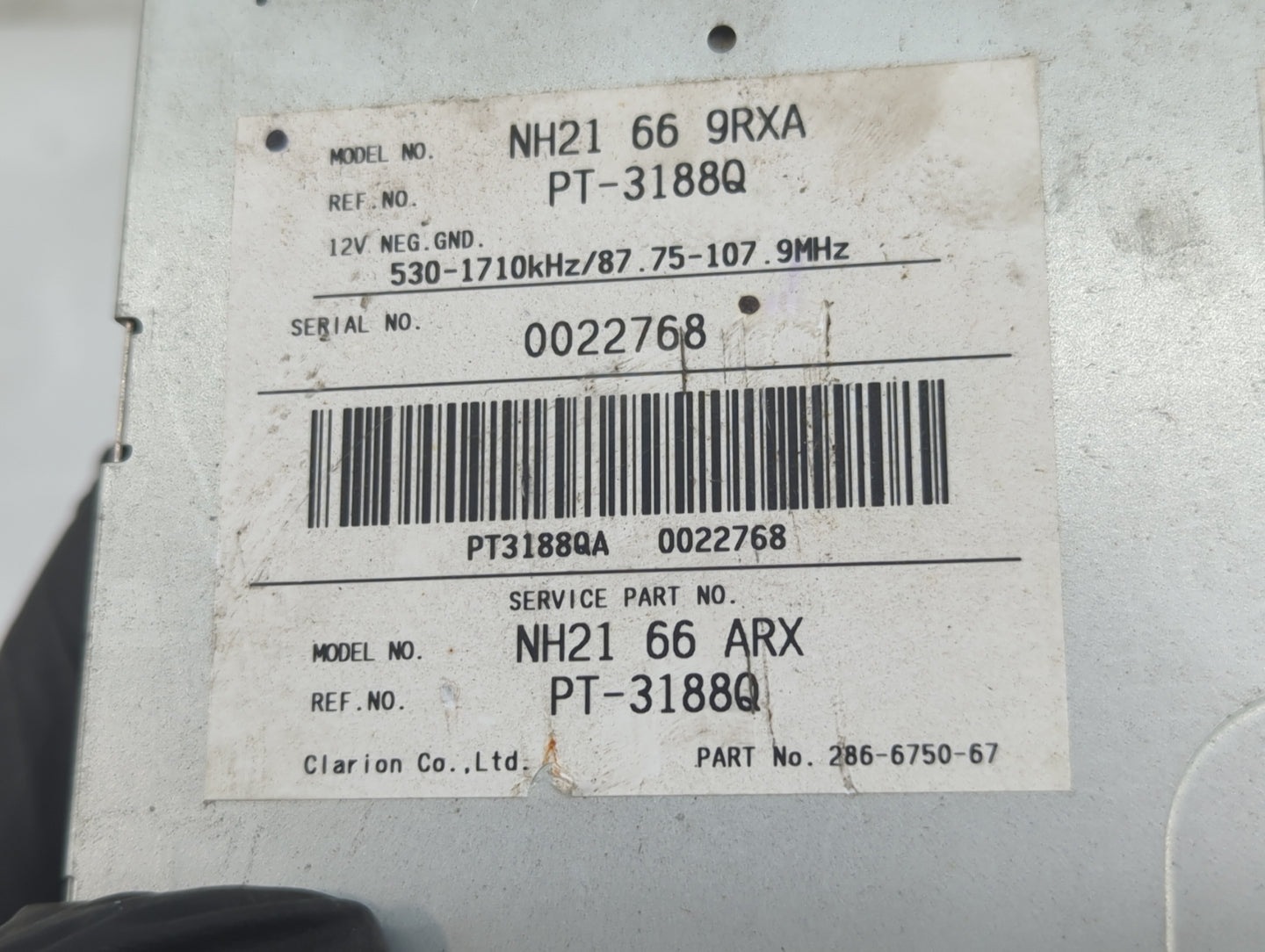 2015 Mazda Miata Radio AM FM Cd Player Receiver Replacement P/N:NH2166ARX NH21669RXA Fits Fits 2009 2010 2011 2012 2013 2014