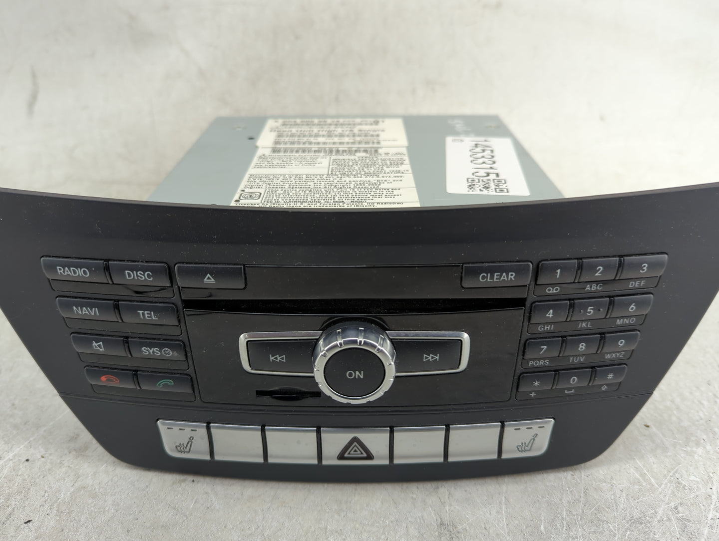 2015 Mercedes-Benz C-Class Radio AM FM Cd Player Receiver Replacement P/N:A2049009814 A2049018704, A2129025109 Fits Fits 201